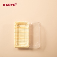 KARYO 1100 Boîte à sushi rectangulaire en plastique pour emporter Boîte d'emballage de sushi avec couvercle transparent