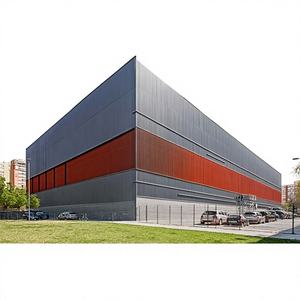 โกดังโครงสร้างเหล็กสำหรับศูนย์บริการขนส่งข้ามพรมแดนแบบกำหนดเอง ออกแบบอเนกประสงค์ เชื่อมตัดโครงเหล็กขนาดใหญ่ - Product Image 1