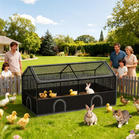 Enclos pour petits animaux OEM, boîte de couvaison pour poulets avec couvercle, clôture pour animaux de compagnie, cage pour cobayes d'intérieur, enclos pour animaux de compagnie avec sol imperméable