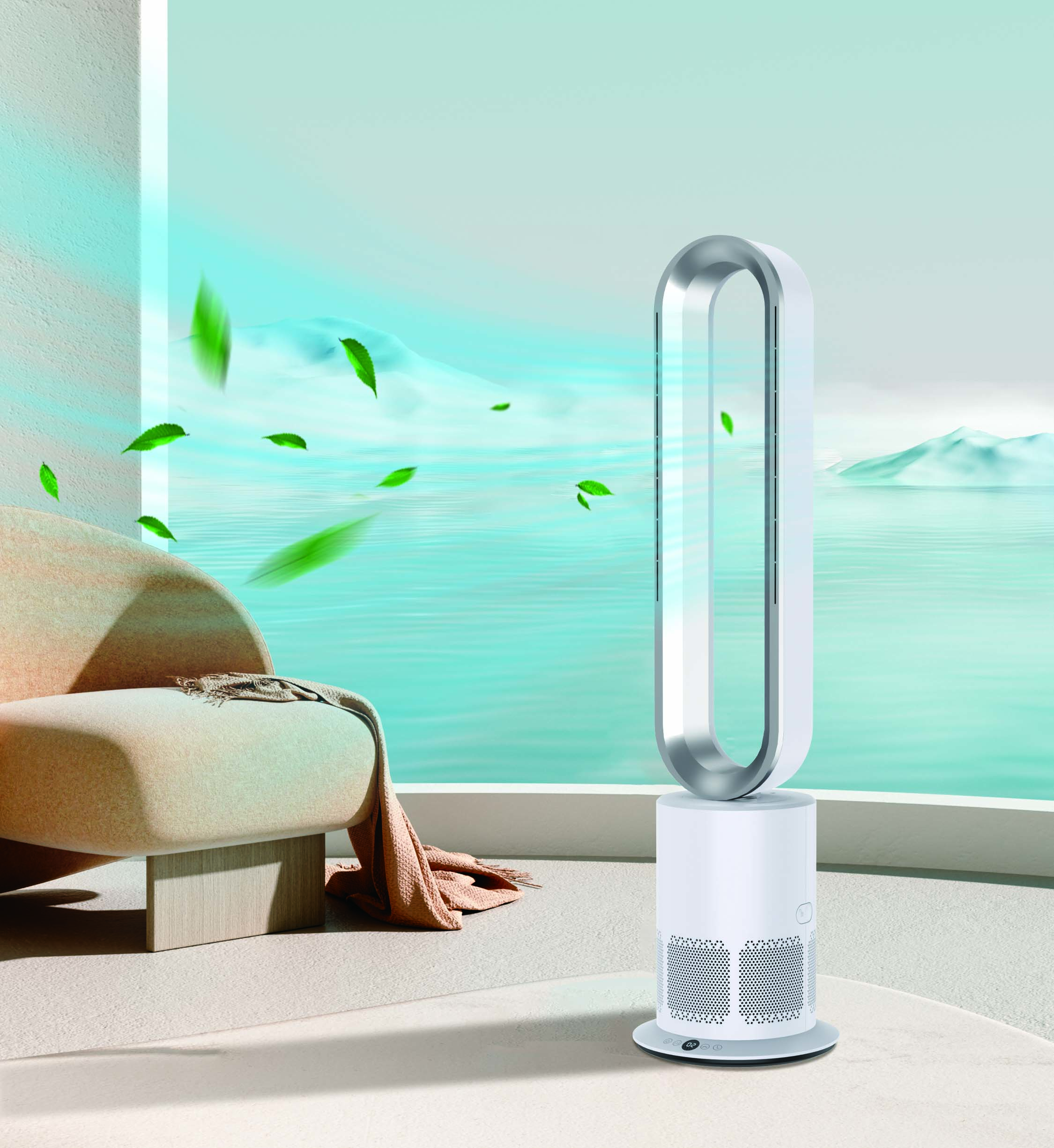 HOMCOM Tall Tower Fan With 3 Speeds, 80° Oscillation, 12H Timer, LED, Remote, Black