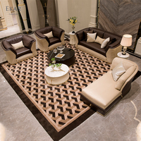 Table basse élégante en marbre Shadow Frost pour une vie luxueuse