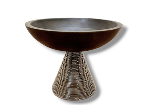 Assiette à gâteau vintage en métal fait main, ronde, motif végétal gravé, finition argentée, vendeur d'Inde - Product Image 3
