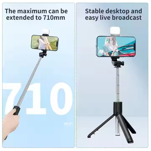 Nhà Máy Bán buôn không dây có thể thu vào Bluetooth Selfie Stick Tripod mini tripod cho live streaming Chứng Khoán sẵn sàng - Product Image 6