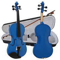 Manufacture Supply Cheap Price Gloss pink Color Violin for Kids Beginner with Full Accessories Musical case Bow Rosin