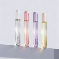 Flacon de parfum hexagonal en verre de 10 ml, personnalisé avec logo et couleur, en gros, long et fin, vide, avec compte-gouttes, pour cosmétiques et collyres