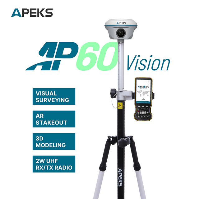 Direct Selling 1408channels Stakeout Land-surveying-equipment Apeks Gnss AP60 Dgps Price Apeks Gnss Rtk