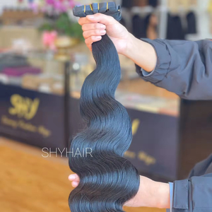 Clip de cabello humano europeo virgen alineado con cutícula en extensiones Cabello natural sin costuras Trama única recta de chicas jóvenes - Product Image 1