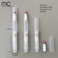 C201 + B42 vente en gros 2ml 3ml vide cosmétique clic presse stylo en plastique avec tête de Quartz gommages pierre pour ongles cuticule huile Gel vernis