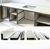 Profilé d'extrusion en aluminium à bord arrondi, anodisé, pour bordure de meuble, moulure d'angle de carrelage pour mobilier d'extérieur
