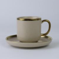 Tasse à café et soucoupe en céramique de glaçure mate de Style nordique ensemble de verres de poterie pour la maison et l'hôtel pour le thé Latte d'eau
