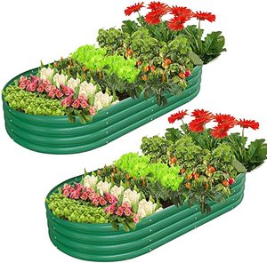 2025 New 8'' Tall 2 in 1 Metal Raised Garden Bed Outdoor <b>Vegetables</b> Flower Stock Herb Box <b>Planter</b> - Product Image 3
