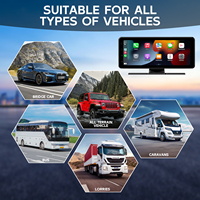 6.86 pouces Portable sans fil Carplay écran tactile GPS fonction stéréo tableau de bord Android Auto lecteur CD USB caméra de recul TV 1 an