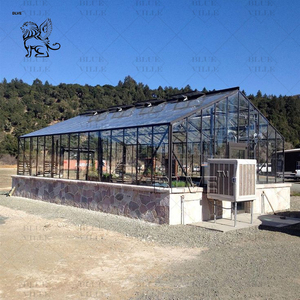Serre en verre victorienne noire BLVE pour jardin extérieur, véranda ornée en fer forgé pour terrasse sur <span class=keywords><strong>le</strong></span> toit - Product Image 6