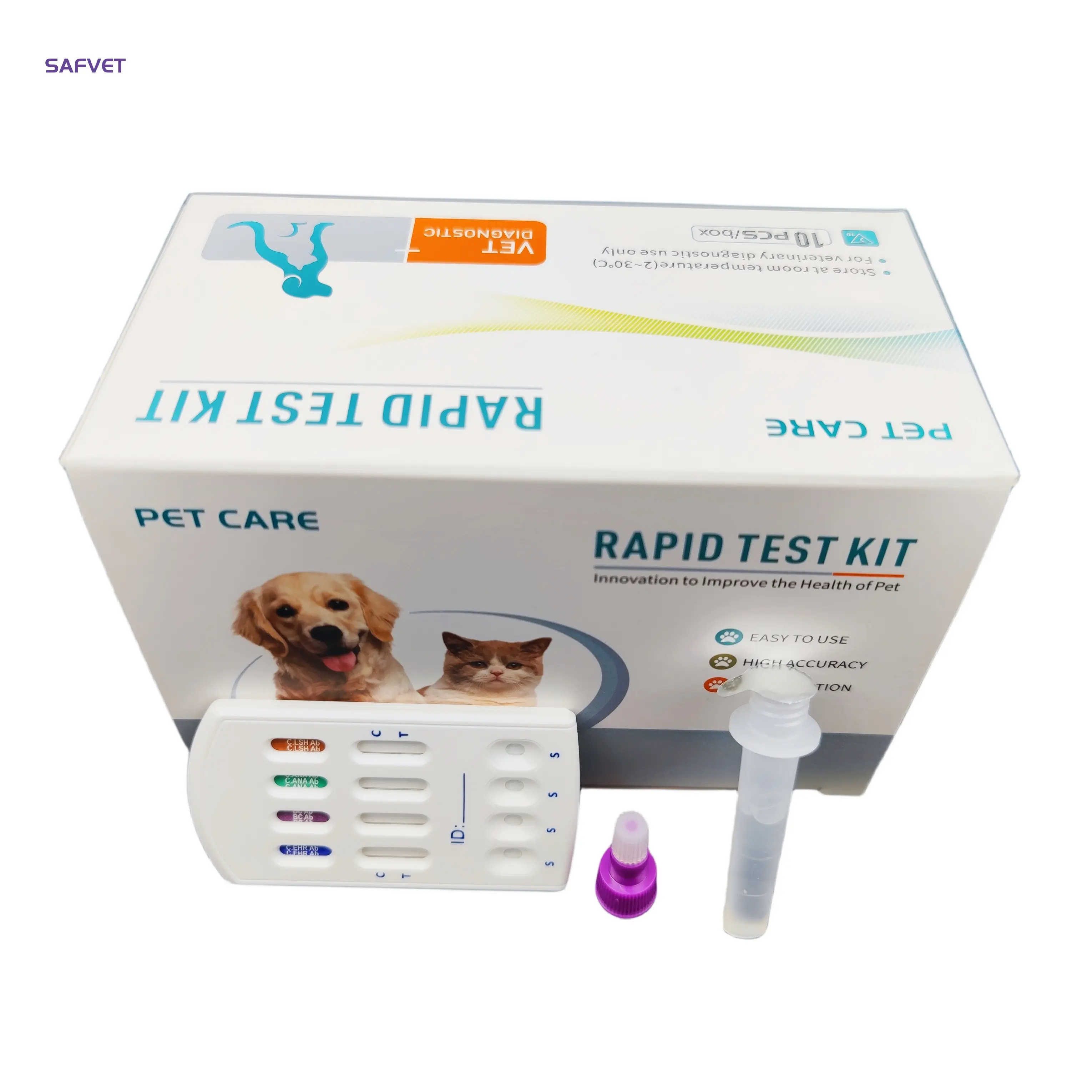 Veterinary Supplies Anaplasma Ehrlichia Blood Parasites CHW/EHR/BAB/ANA/LYME lsh A Pet Care Rapid Test Kit Dog