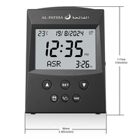Horloge de prière numérique Athan LCD de table, petite horloge de bureau pour les musulmans, alarme de temps de prière Azan, prix de gros