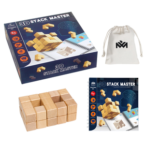 Blocs de construction créatifs Puzzle pour enfants <span class=keywords><strong>Cube</strong></span> de réflexion Jouets d'éducation précoce en bois en trois dimensions - Product Image 1
