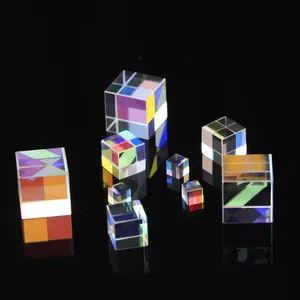 Hot selling optical glass cube x- cube colored glass prism