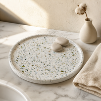 Plateau en béton pour table basse, plateau de service décoratif, design moderne écologique, cadeau de mariage ou de Diwali pour elle