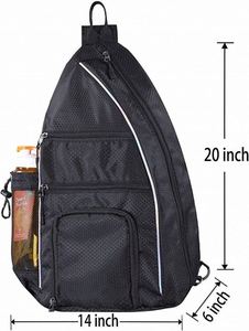 Échantillon gratuit Sac bandoulière multifonctionnel réversible pour sports de plein air, sac à raquette de pickleball pour activités de plein air - Product Image 5