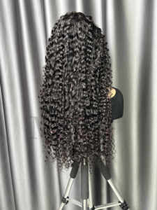 Недорогие парики из натуральных бразильских человеческих волос HD Full Lace 13X4, парик с глубокими вьющимися прозрачными кружевными фронтальными волосами с детскими волосами для черных женщин - Product Image 3