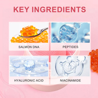 Patchs pour les yeux au saumon OEM, patchs pour les yeux, gelée éclatante, peptides, nicinamide, masque pour les yeux, atténuant les cernes, hydratant, masque PDRN