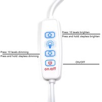 Lumière d'impression 3D ultra mince USB Projecteur à gradation LED USB 5V 3 couleurs changent 3W sous l'armoire Plafonnier avec interrupteur