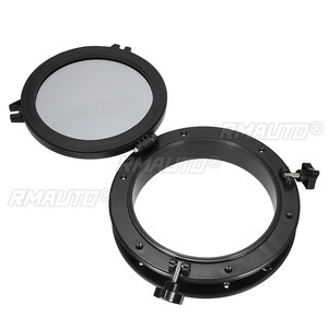 Hublot rond en plastique noir de 26 cm (10 pouces) pour bateau, camping-car, ouverture de hublot de bateau, fenêtre de hublot de yacht - Product Image 3