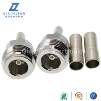 Connecteur femelle droit 180° °   Connecteur RF à sertir pour câble coaxial RG58
