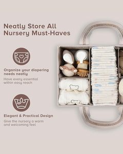Fábrica al por mayor portátil fieltro pañal Caddy organizador <span class=keywords><strong>para</strong></span> nuevos regalos <span class=keywords><strong>de</strong></span> mamá, recién nacido bebé esencial debe tener - Product Image 5
