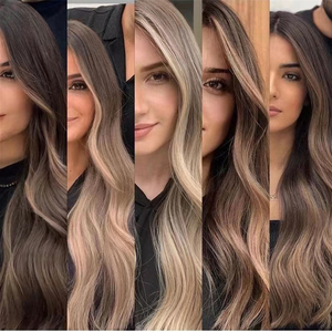 Nouvelle perruque frontale en dentelle suisse invisible XZY 2026, aspect naturel, densité 150%, couleur mèches, cheveux humains vierges, ondulations lâches - Product Image 3