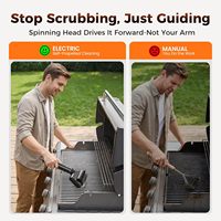 Brosse électrique SEB pour nettoyer les grilles de barbecue en extérieur avec 3 têtes de brosse pour nettoyer les grilles de barbecue