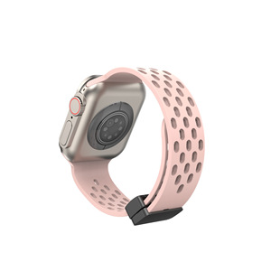 สายนาฬิกาซิลิโคนแบบแม่เหล็ก รุ่น Universal สำหรับ <span class=keywords><strong>Watch</strong></span> <span class=keywords><strong>S8</strong></span> ดีไซน์รูระบายอากาศ ขนาด 42 มม. - Product Image 5