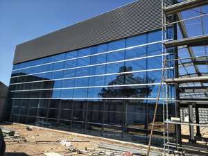 Đúc Sẵn Glass Curtain Tường Nhanh Xây Dựng Thiết Kế Hiện Đại Kết Cấu Thép Xây Dựng Văn Phòng Kho Nhỏ - Product Image 6