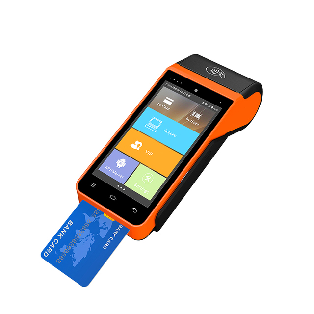 POS Terminal 5inch Android 10 Mobile Handheld POS Machine MSR IC NFC Payment POS System with Thermal Printer