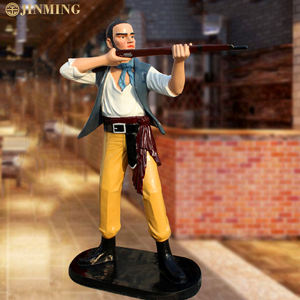 グラスファイバー海賊フィギュア彫刻、片目ドラゴンフィギュア彫刻、アメリカンバーデコレーション、キャプテンジャックフィギュア彫刻 - Product Image 2