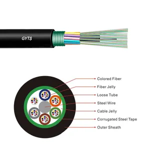 Kabel Komunikasi Kualitas Tinggi GYTS Lapis Baja G652D 12 24 36 48 72 96 128 288 Core Harga Kabel Serat Optik