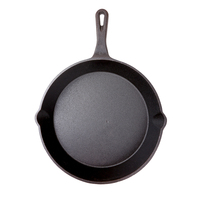 Ensemble de poêles en fonte antiadhésives, plusieurs tailles, résistantes à la chaleur, durables pour la cuisine et l'extérieur