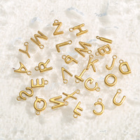Breloques en forme de lettres, breloques en acier inoxydable avec lettres de l'alphabet A-Z, breloques initiales pour la fabrication de bijoux