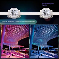 Source de lumière LED pleine couleur 24V DC 30mm, boîtier PC, indice d'étanchéité IP67, éclairage extérieur pour façade de bâtiment, garantie 3 ans