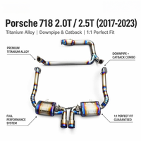 Système d'échappement complet en alliage de titane avec collecteur et silencieux pour Porsche 718 2.0T 2.5T 2017-2023, ajustement parfait à 100 %