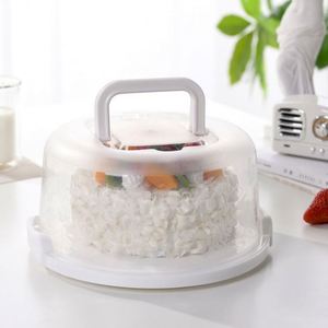 Hot Sale Cake Carrier Portable Round Cake Container Holder with Handle Two Sided Base for Pies <b>Cookies</b> - Product Image 3