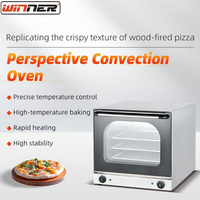Four à convection électrique commercial de comptoir, 4 niveaux, 4 plateaux, gain de place, cuisson rapide, entretien facile pour la pâtisserie