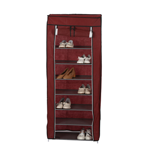 6-Tier Detachable Fabric Shoe <strong>Rack</strong> 36-Pair Folding Boot <strong>Show</strong> Cupboard Cabinet Dustproof Cover Home Organizer Storage Living Room - Product Image 4