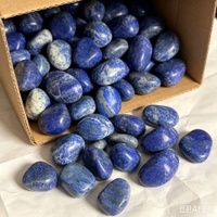 Piedras de Lapislázuli Azul Real Pulidas Directas de Fábrica, Piedras de Bolsillo para Sanación de Chakras, Grava de Gemas a Granel para Joyería DIY