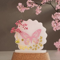 CARATTE 6 en 1 Moule en silicone pour cadre photo de table, résine, plâtre, bordure florale, support de tableau de bord