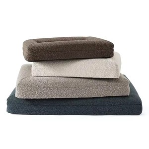 Custom Washable Removable Cover Waterproof <b>Linen</b> Neutral Cream <b>Yarn</b> Boucle Orthopaedic Orthopedic Foam Dog Bed - Product Image 5