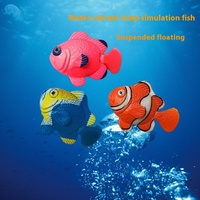 Petit Aquarium Colonne Lumière Aquascaping Flottant Plastique Tropical Simulation Fish Faux Fish Tank