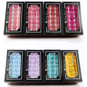 Fai da te materia di fiori di rosa grezza decorazione a cupola regalo 21 pezzi 2 - 3 cm rose mini desktop pianta da giardino rose stabilizzate - Product Image 1