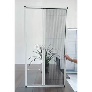 Struttura in alluminio Fly schermo pieghevole in lega di alluminio in lega di alluminio plissettato <span class=keywords><strong>porta</strong></span> insetto di protezione rete retrattile per finestra - Product Image 2