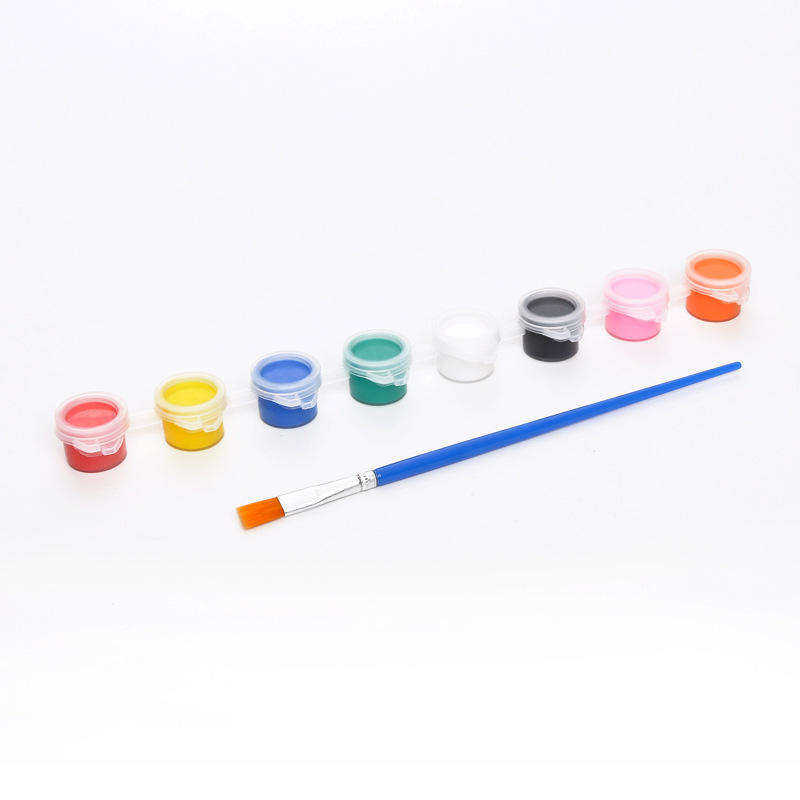 multi 3ml 8 colors +1pcs brush